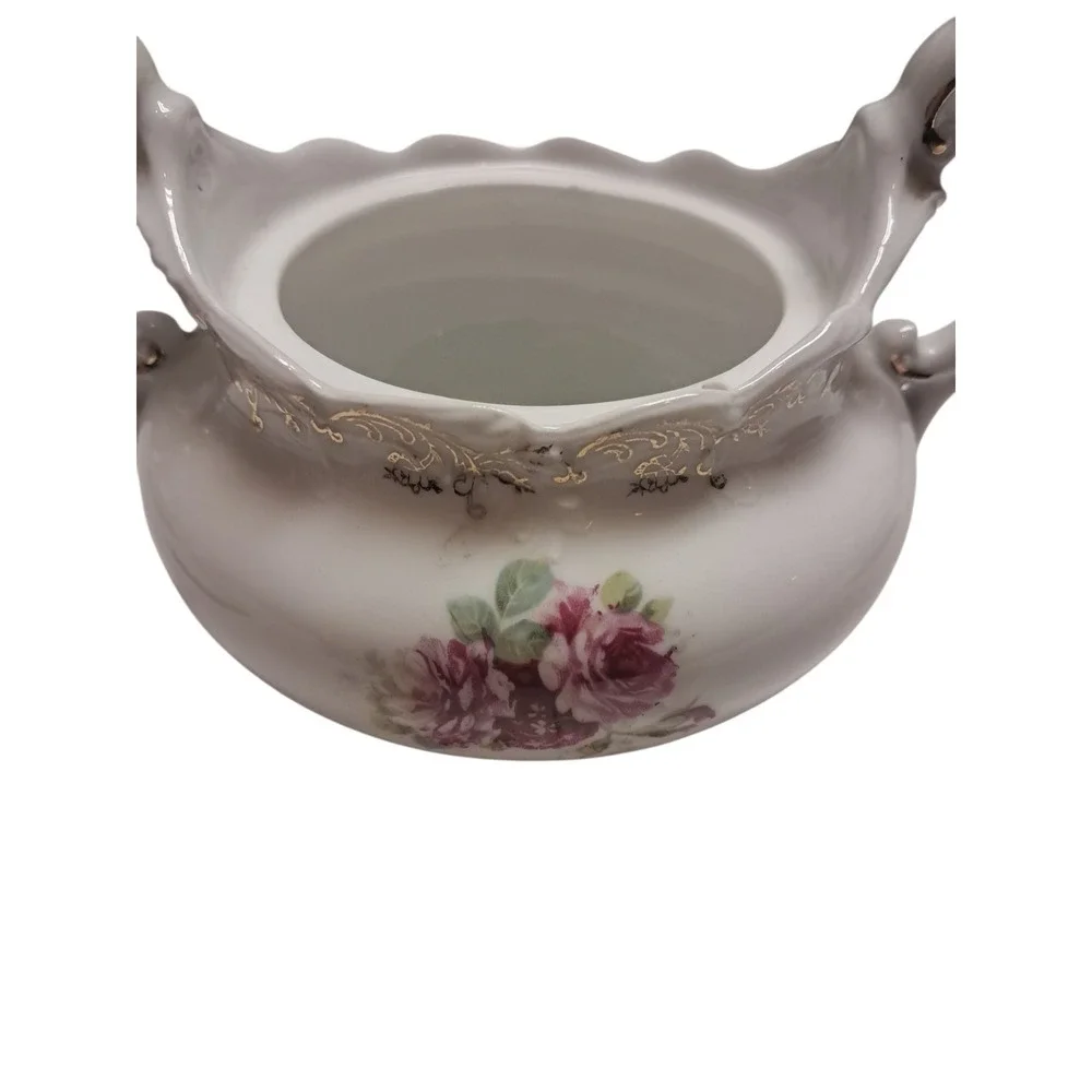 Vintage 3 Piece Tea Set Marked Welmar Germany Pink‎ Floral